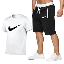 Load image into Gallery viewer, T Shirt+Shorts Sets Men Letter Printed Summer