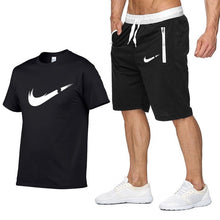 Load image into Gallery viewer, T Shirt+Shorts Sets Men Letter Printed Summer
