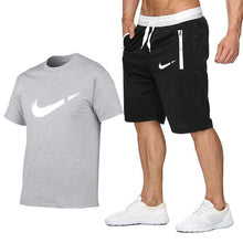 Load image into Gallery viewer, T Shirt+Shorts Sets Men Letter Printed Summer