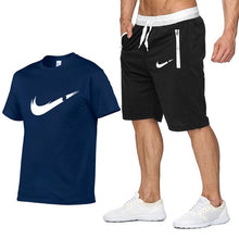 Load image into Gallery viewer, T Shirt+Shorts Sets Men Letter Printed Summer