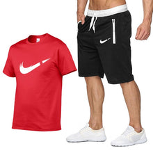 Load image into Gallery viewer, T Shirt+Shorts Sets Men Letter Printed Summer