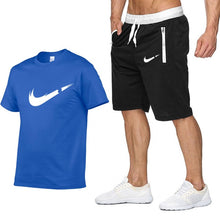 Load image into Gallery viewer, T Shirt+Shorts Sets Men Letter Printed Summer