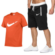 Load image into Gallery viewer, T Shirt+Shorts Sets Men Letter Printed Summer