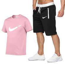Load image into Gallery viewer, T Shirt+Shorts Sets Men Letter Printed Summer