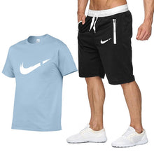 Load image into Gallery viewer, T Shirt+Shorts Sets Men Letter Printed Summer