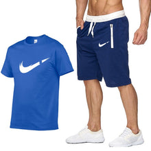 Load image into Gallery viewer, T Shirt+Shorts Sets Men Letter Printed Summer